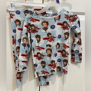 Posh Peanut Amelia Earhart Airplane Pajama Set